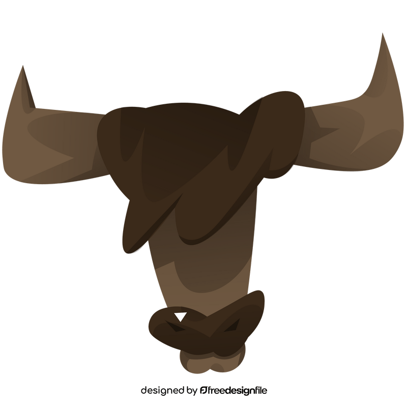 Bull head cartoon clipart