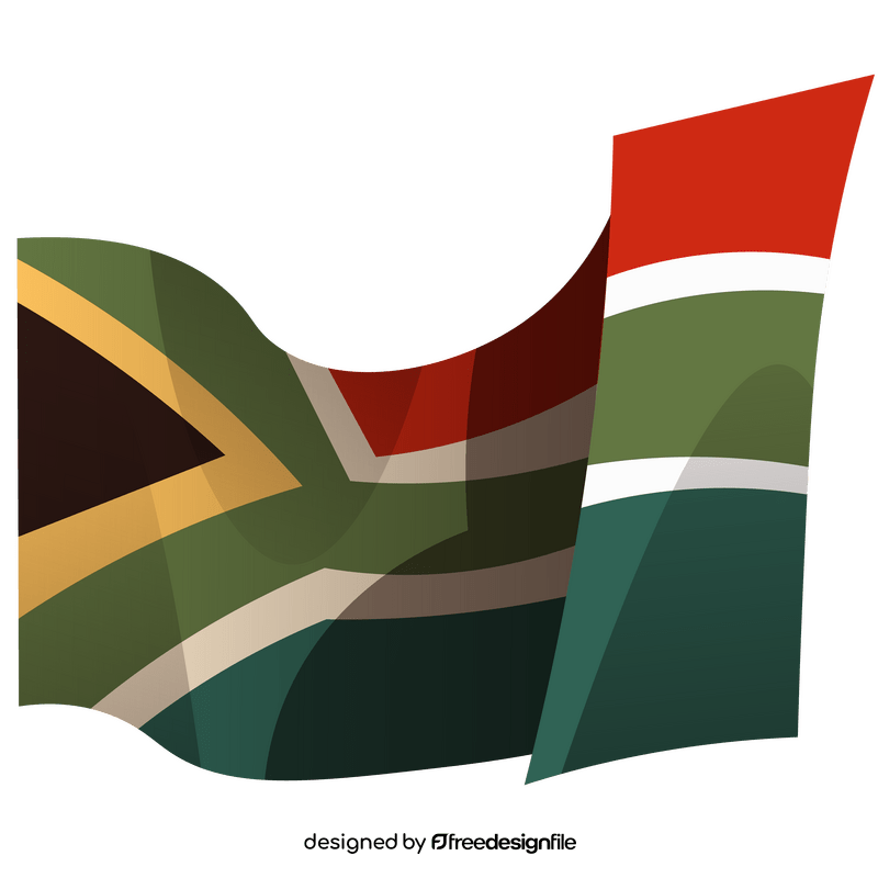 South Africa flag clipart