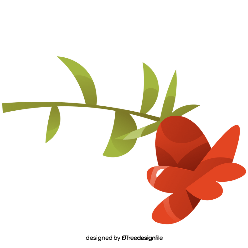 Spanish red rose flower clipart