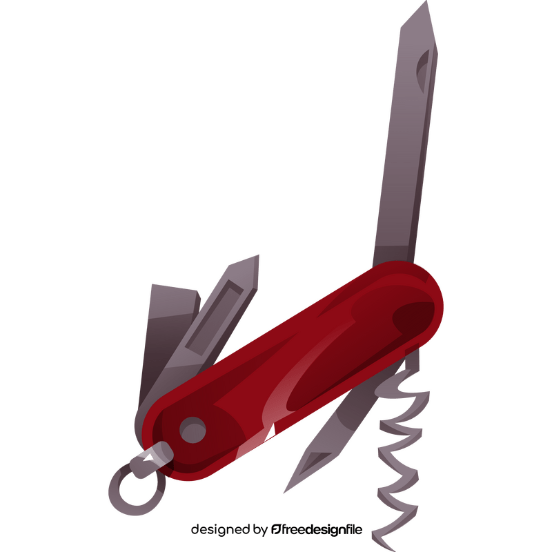 Swiss knife clipart