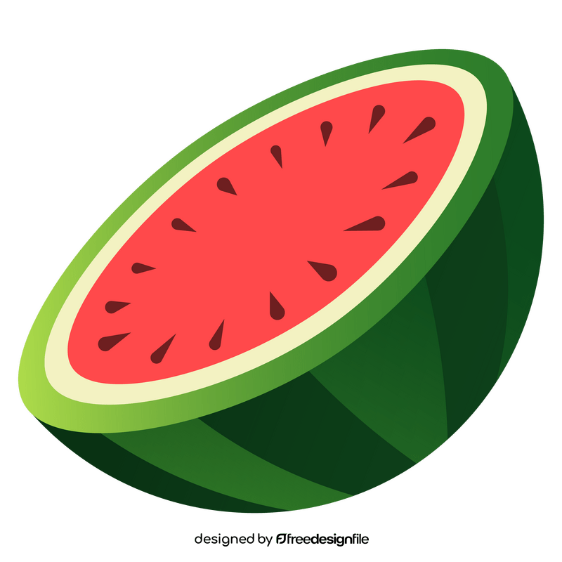 Watermelon half clipart