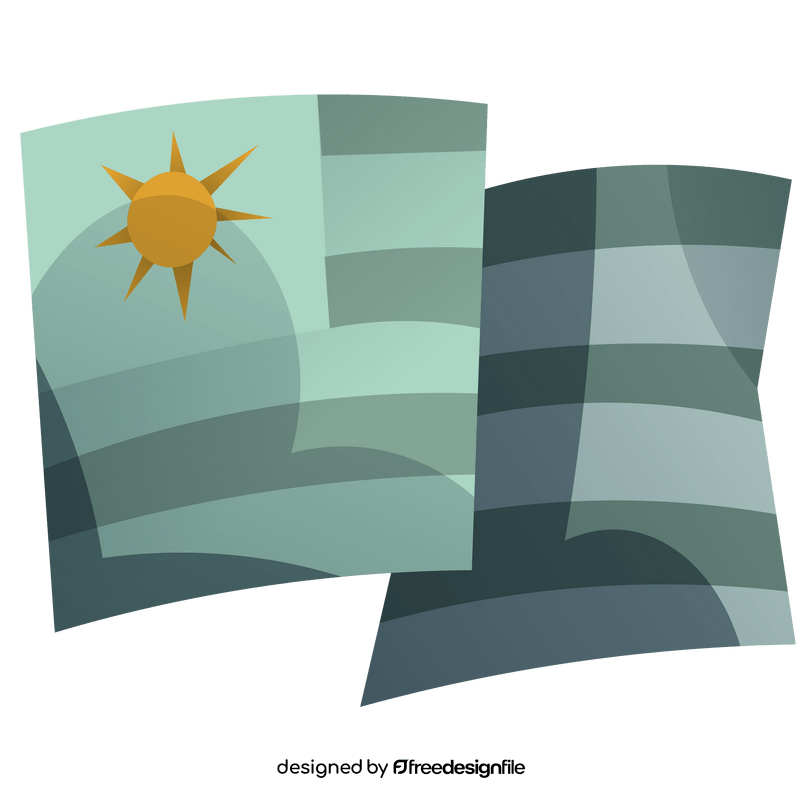 Uruguay flag clipart