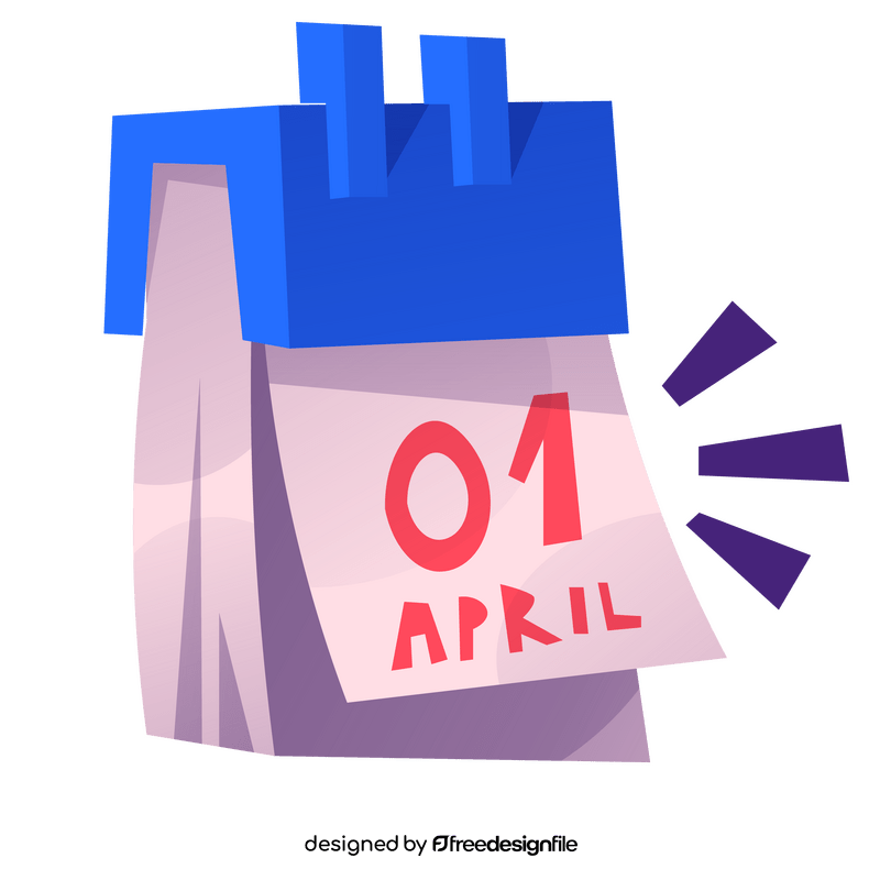 1st April fools day calendar clipart