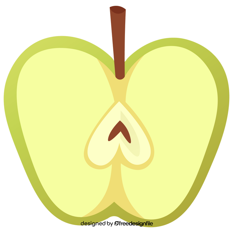 Apple half clipart