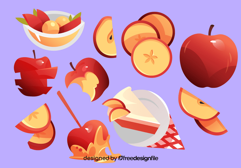 Red apple vector