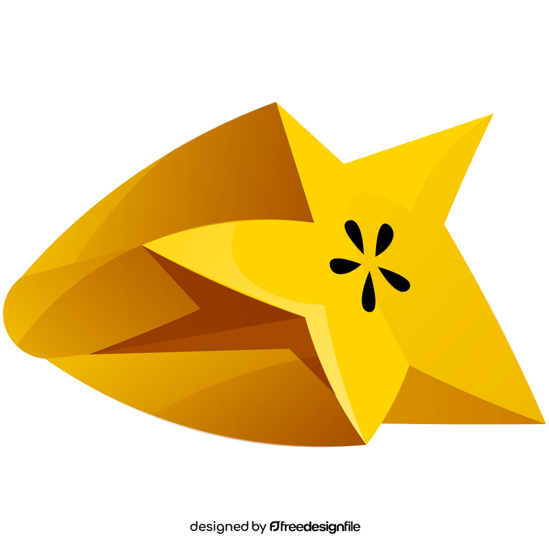 Carambola half clipart