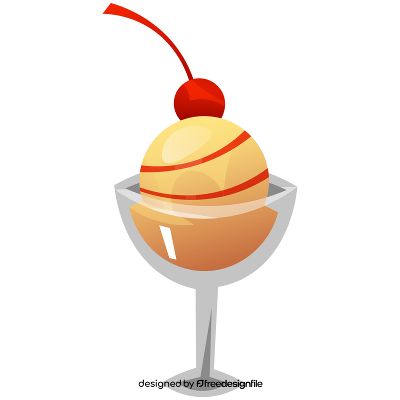 Cherry ice cream clipart