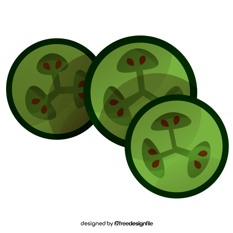 Feijoa slices cartoon clipart