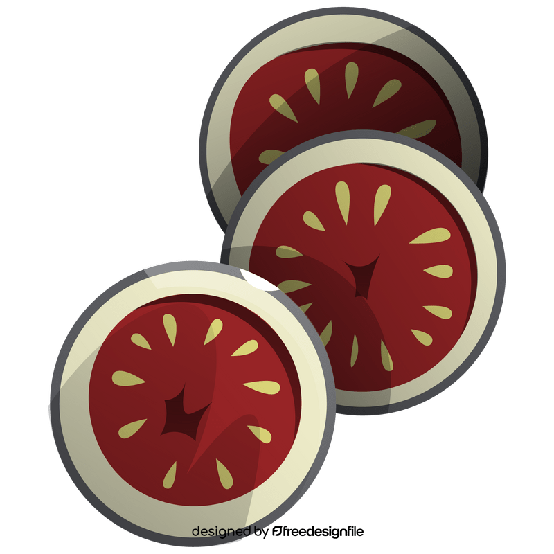 Fig fruit circles clipart