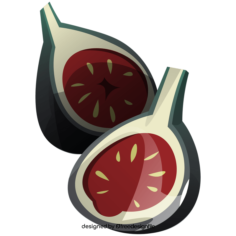 Fig halves clipart