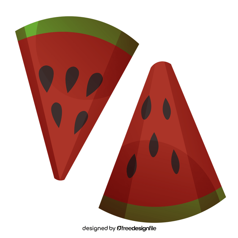 Free watermelon slices clipart