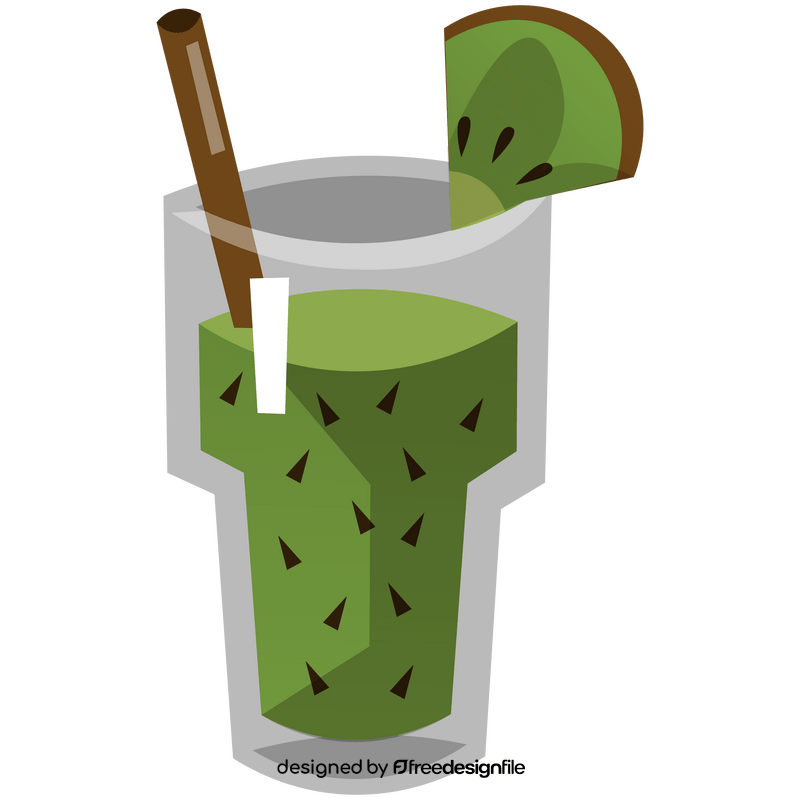 Kiwi cocktail clipart