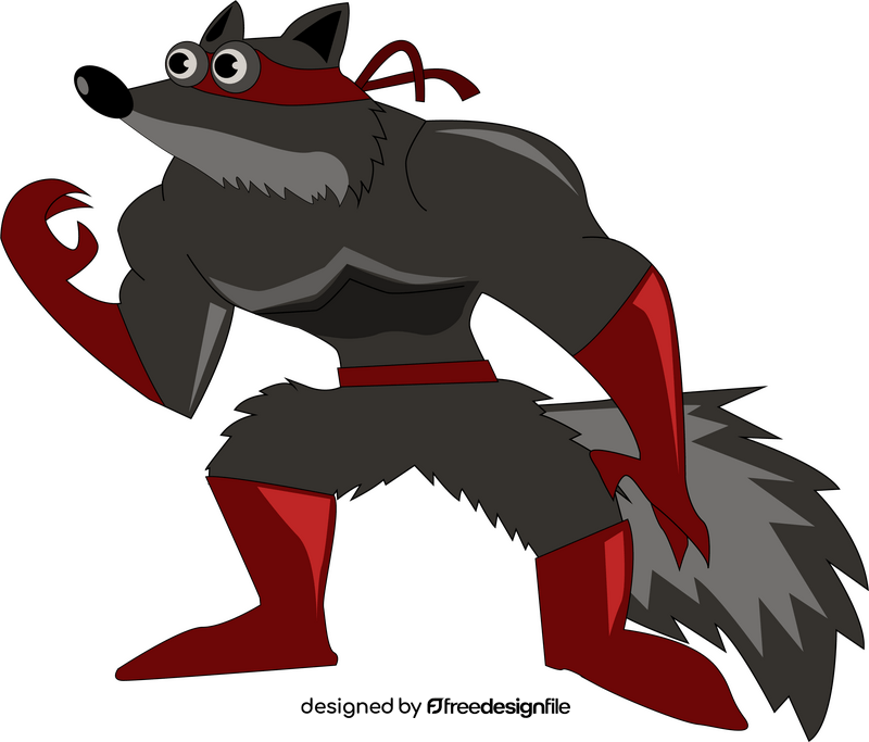 Wolfman cartoon character illustration clipart