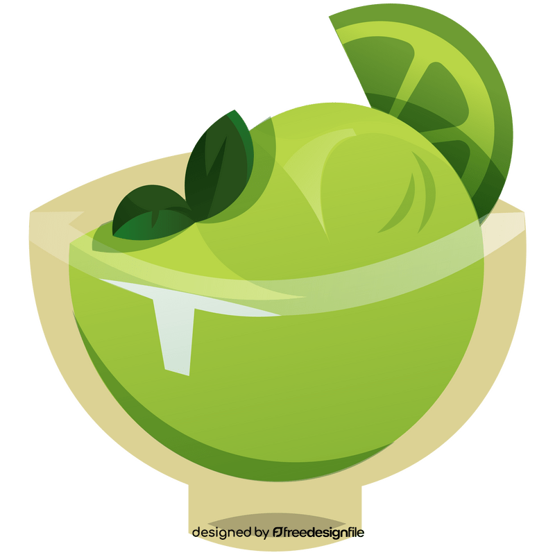 Lime ice cream clipart