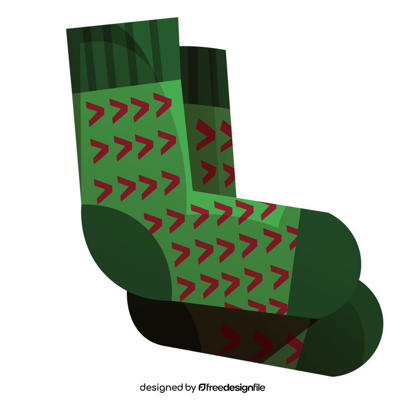 Winter socks cartoon clipart