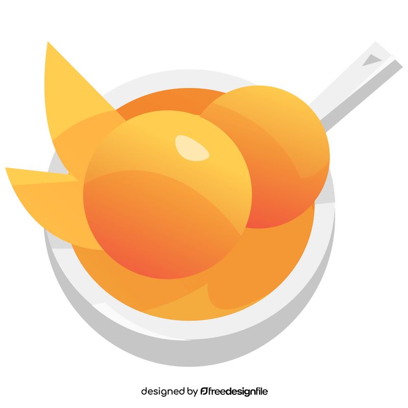 Mango ice cream clipart