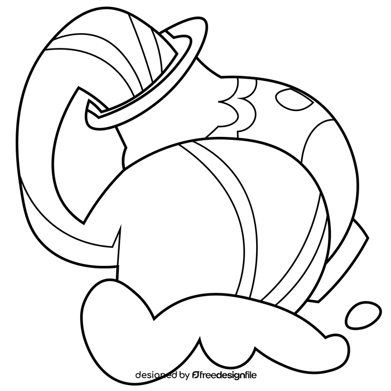 Aquarius zodiac sign black and white clipart