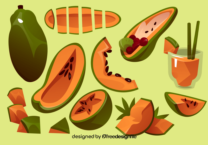 Papaya vector free download