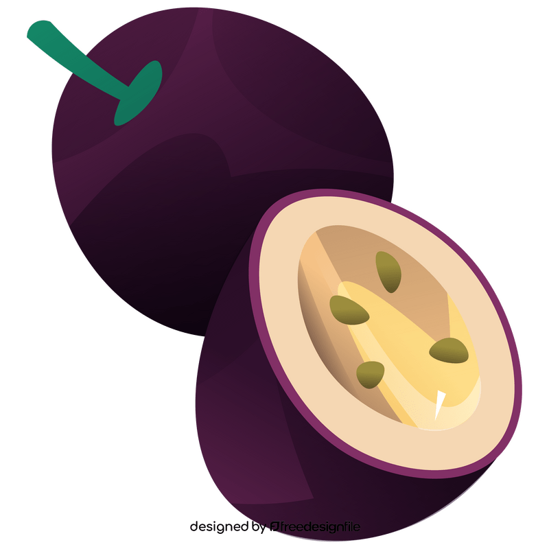 Cartoon passion fruit clipart