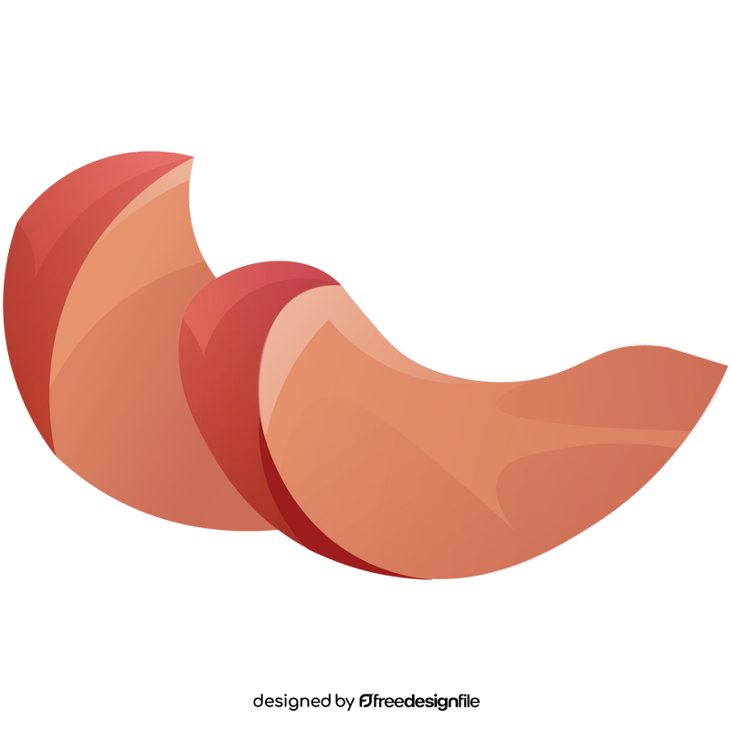 Peach slices clipart