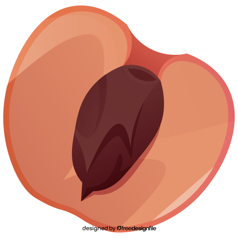 Peach half clipart