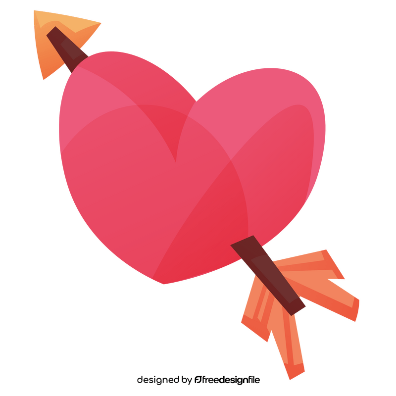 Heart with arrow, valentines day clipart