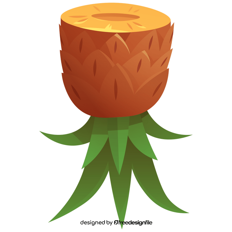 Pineapple fruit half clipart