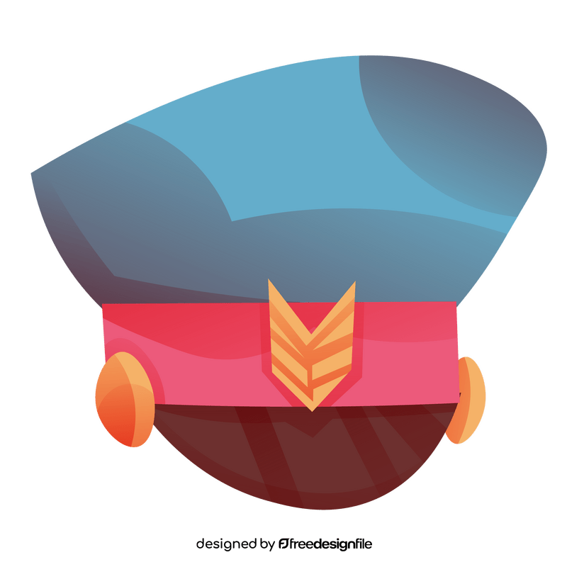 Cartoon police officer hat clipart vector free download