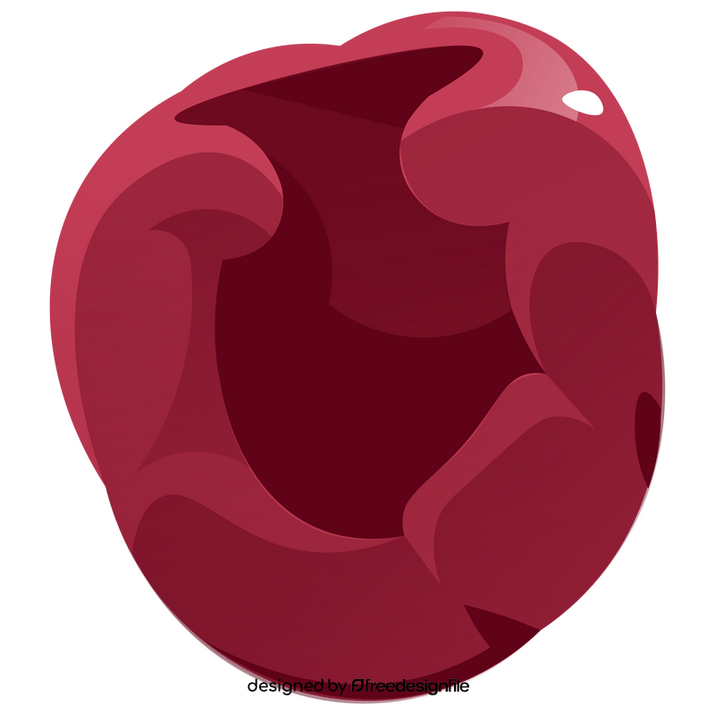 Raspberry half clipart