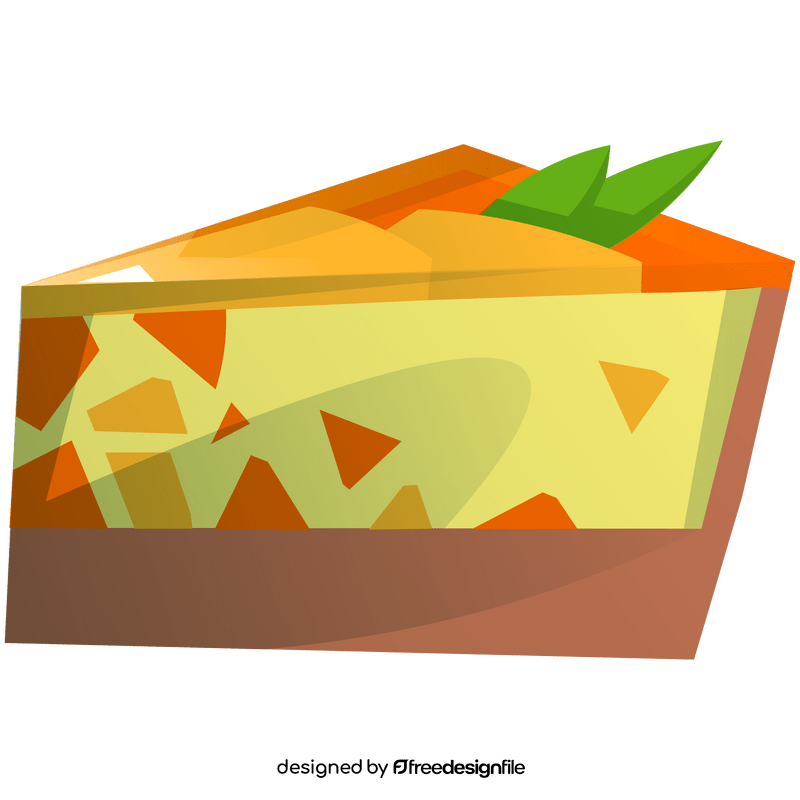 Persimmon fruit cake clipart