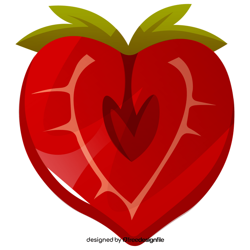 Free strawberry half clipart