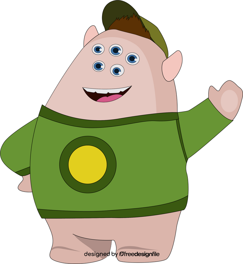 Squishy cartoon character drawing clipart