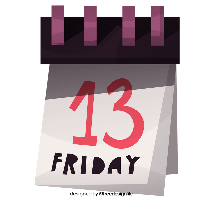 Friday the 13th calendar clipart