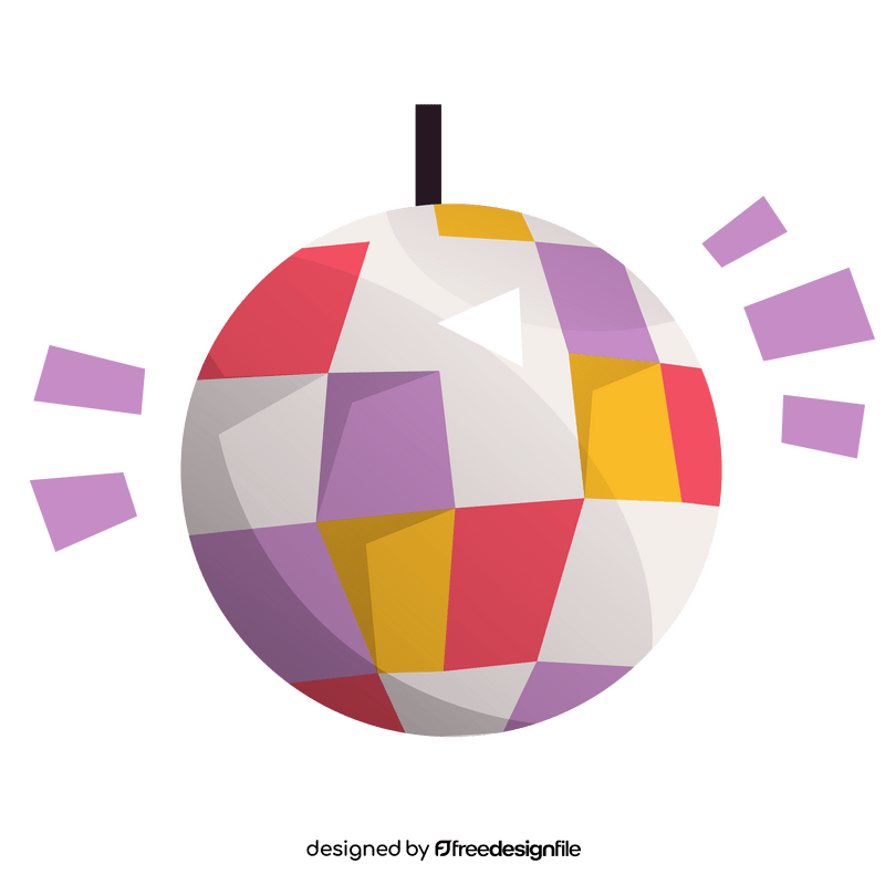 Cartoon disco ball clipart