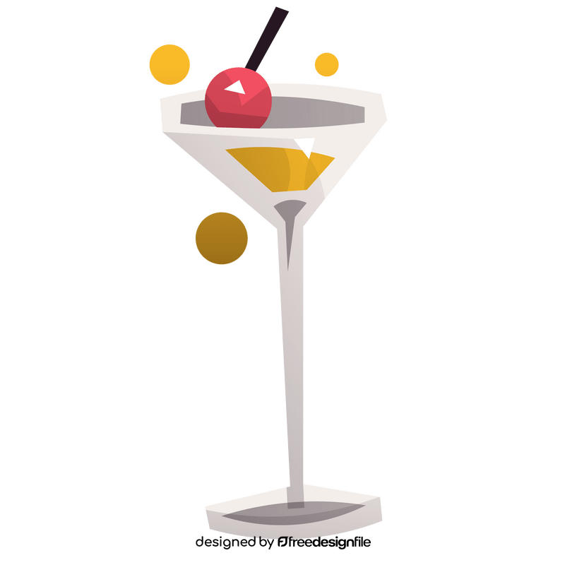 Cartoon tropical cocktail clipart
