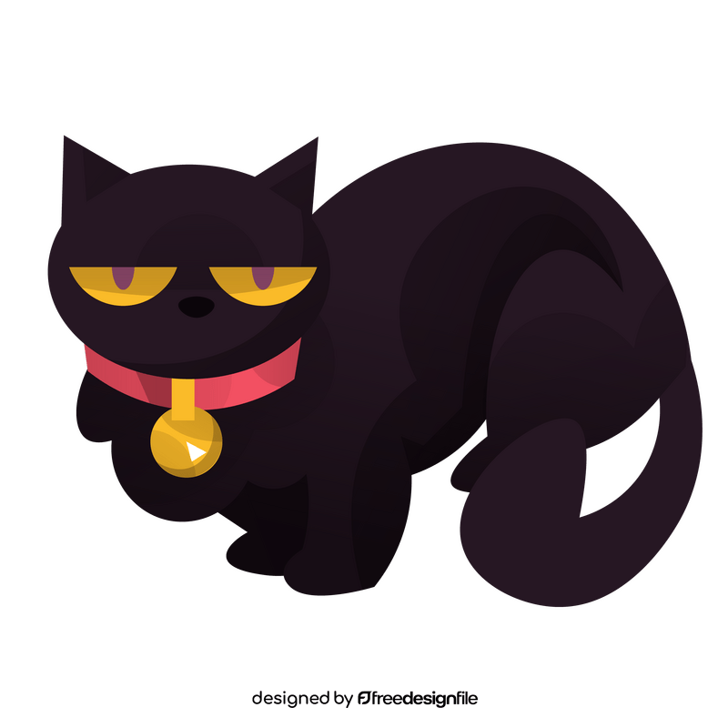 Unlucky black cat clipart