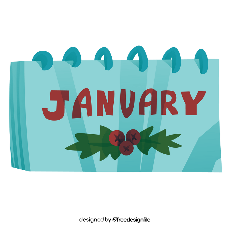 January sign cartoon clipart