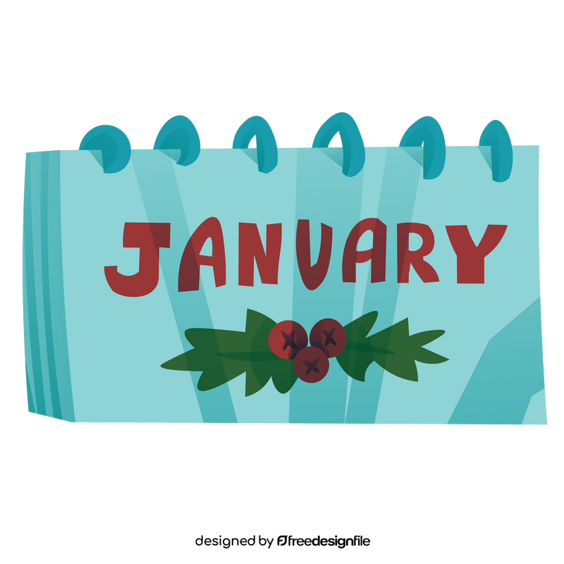 January sign cartoon clipart