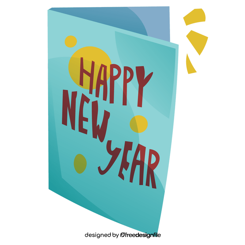 Happy new year card free clipart