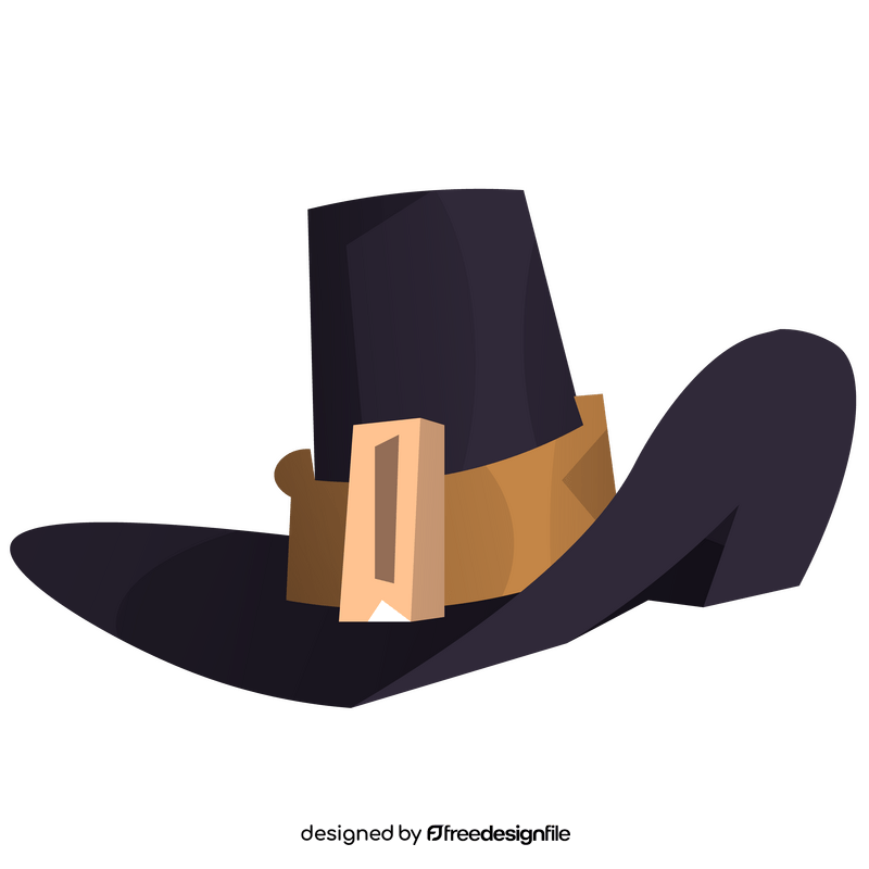 Pilgrim hat illustration clipart