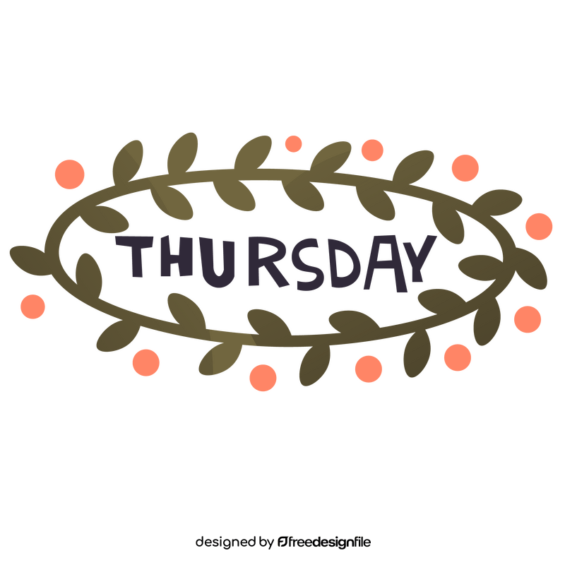 Thursday sign clipart