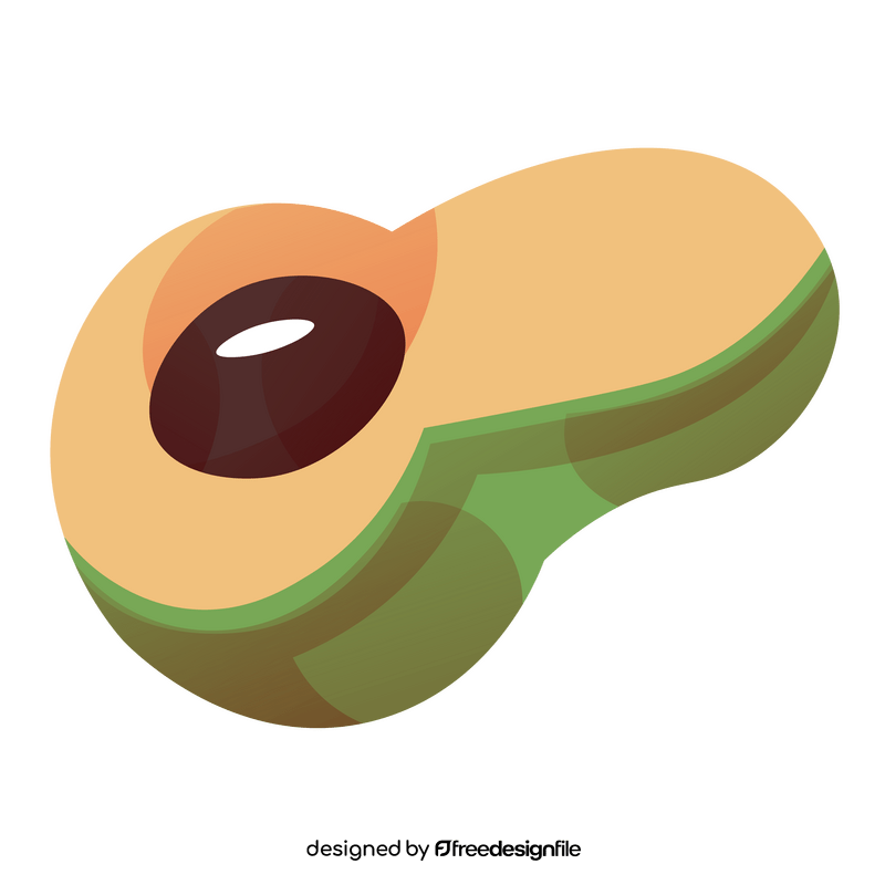 Cartoon avocado clipart