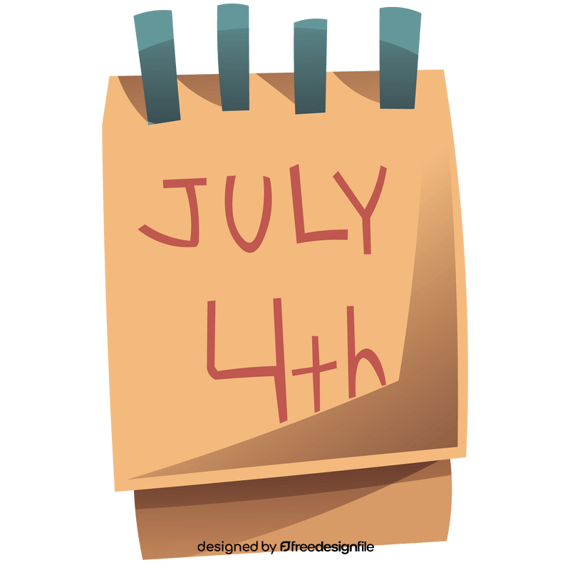 4th of July calendar free clipart