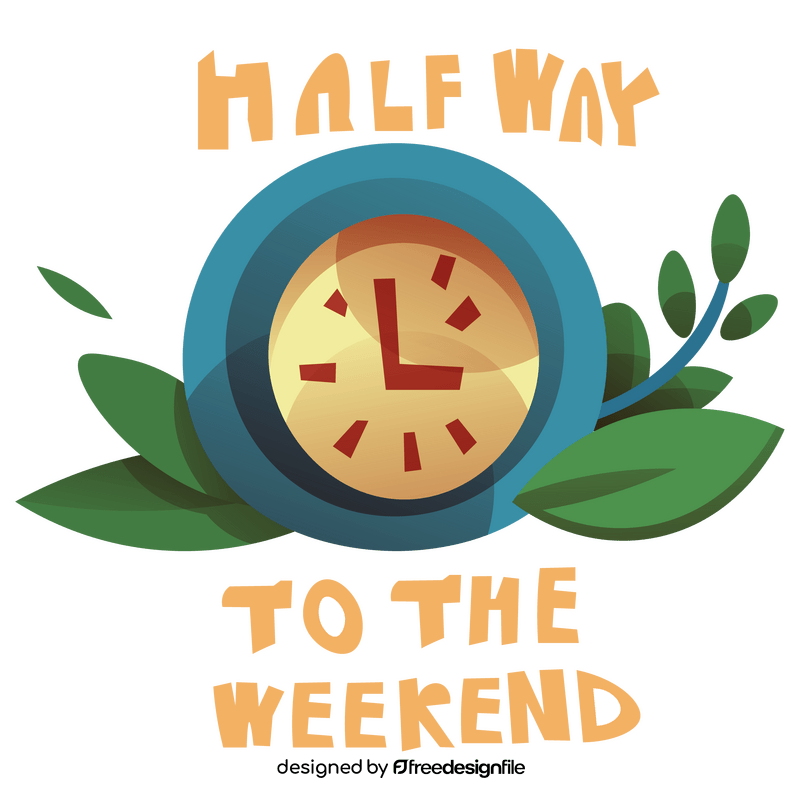 Halfway to the weekend, wednesday clipart