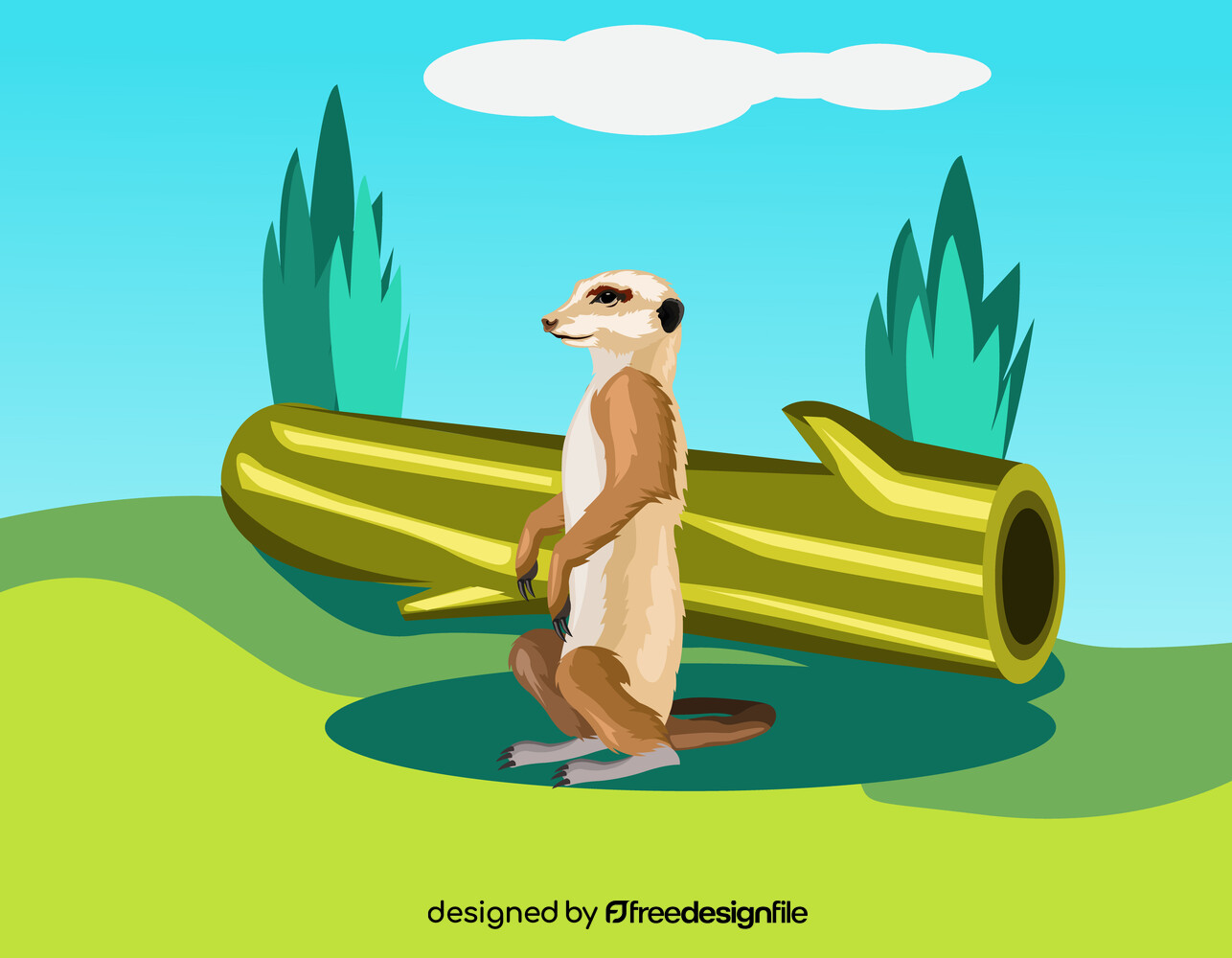 Meerkat animal vector image