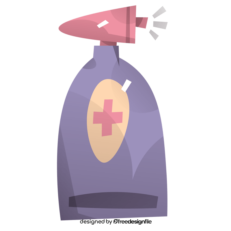 Medical disinfectant spray clipart