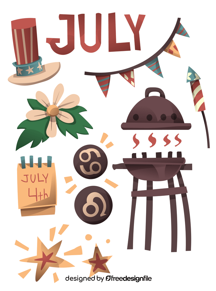 July icons vector