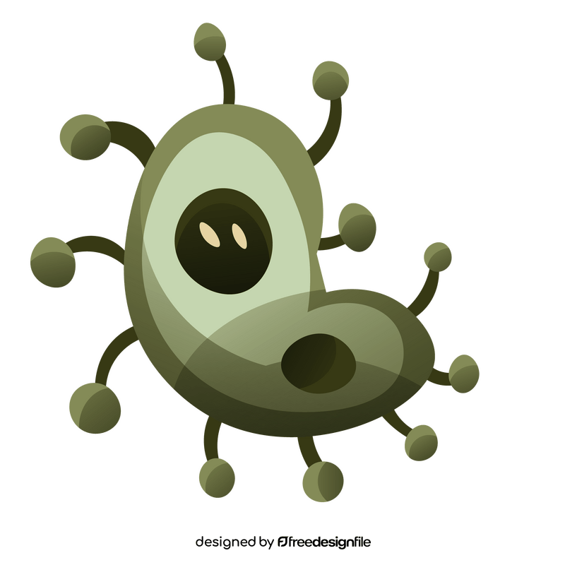 Cartoon virus cell clipart