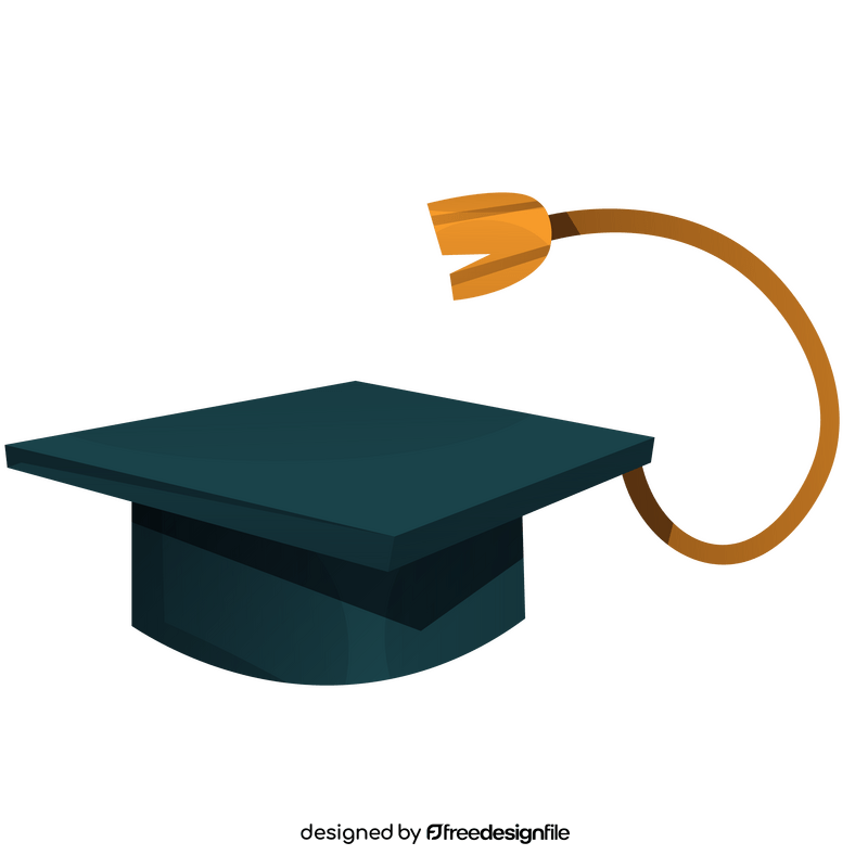 Student graduation hat drawing clipart