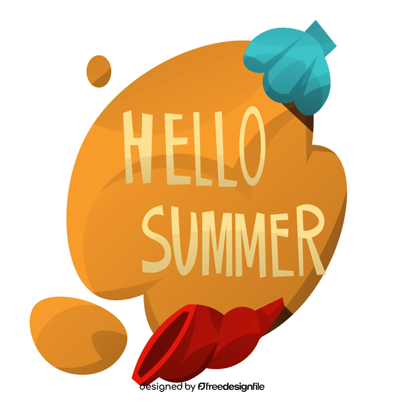 Hello summer illustration clipart